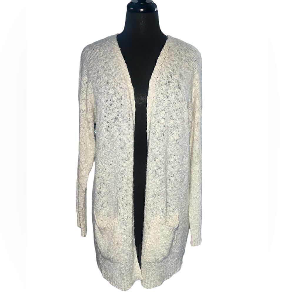 🐘Garage White Knit Cardigan w/ Pockets